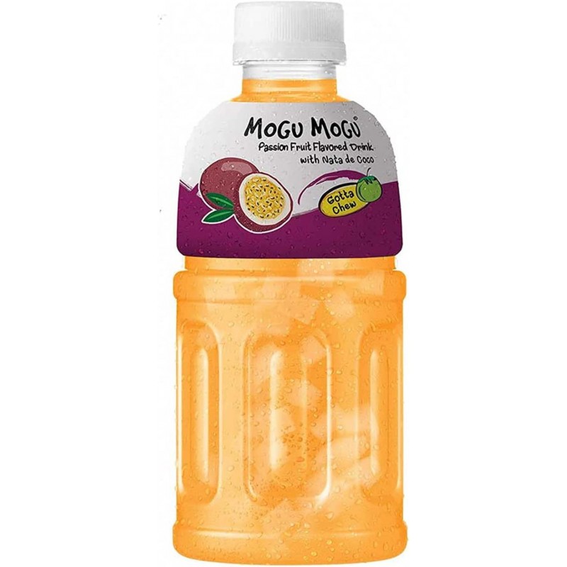 MOGU MOGU Bevanda al Gusto di Frutto della passione con Pezzi di Nata di Coco 320 ml