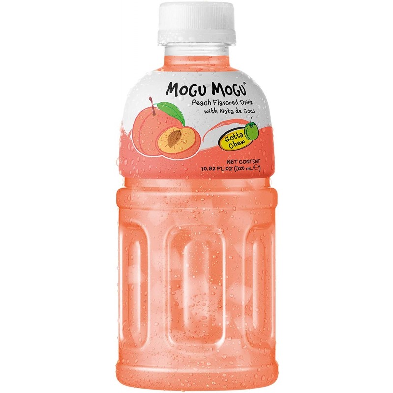 MOGU MOGU Bevanda al Gusto di Pesca con Pezzi di Nata di Coco 320 ml