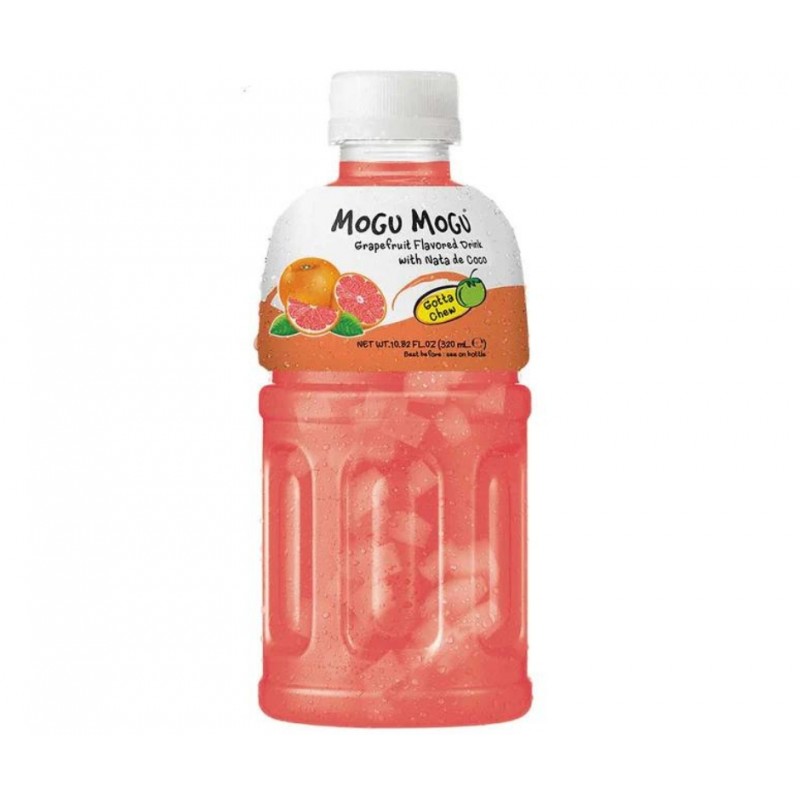 MOGU MOGU Bevanda al Gusto di Pompelmo con Pezzi di Nata di Cocco 320 ml