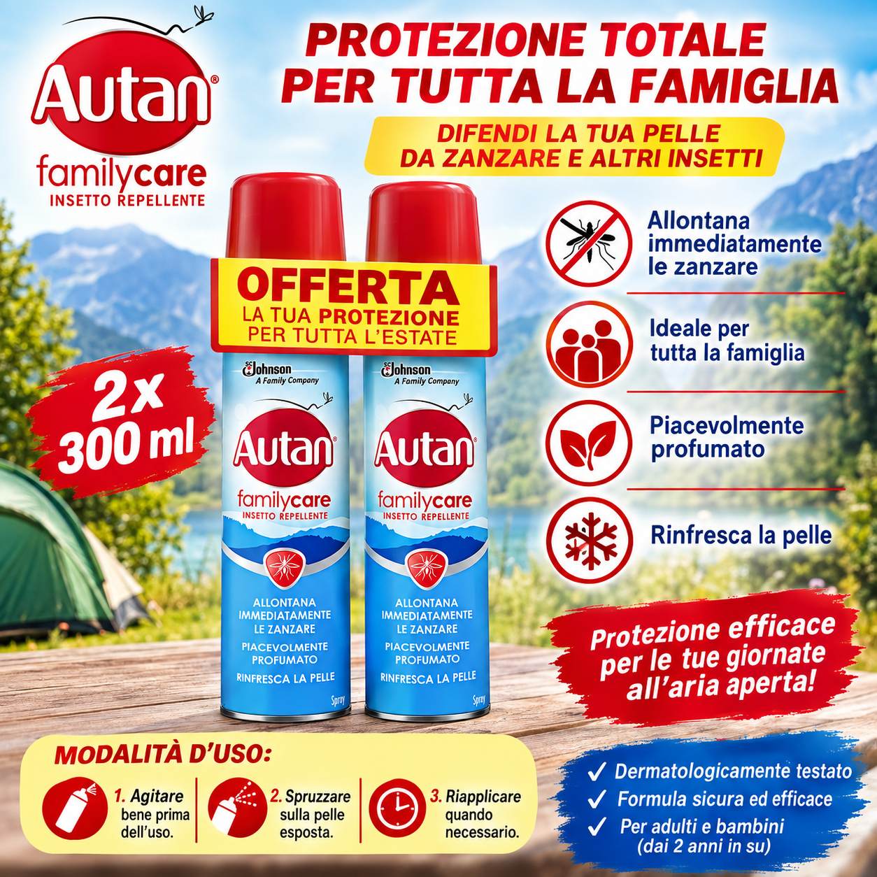 AUTAN FAMILY CARE SPARY 2 x 100 ml repellent insect
