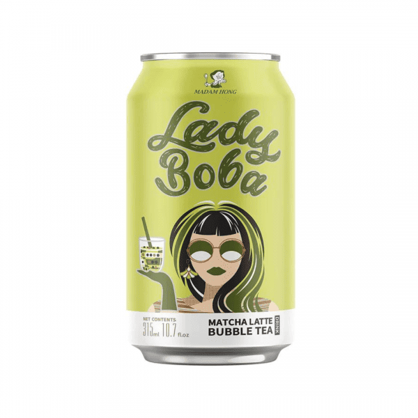 Lady Boba Matcha Latte Bubble Tea 315ml – Il gusto autentico del tè matcha