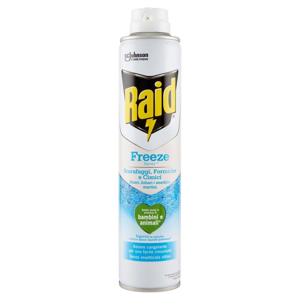 Raid Freeze Spray Cafards, Fourmis et Punaises de Lit 350 Ml 