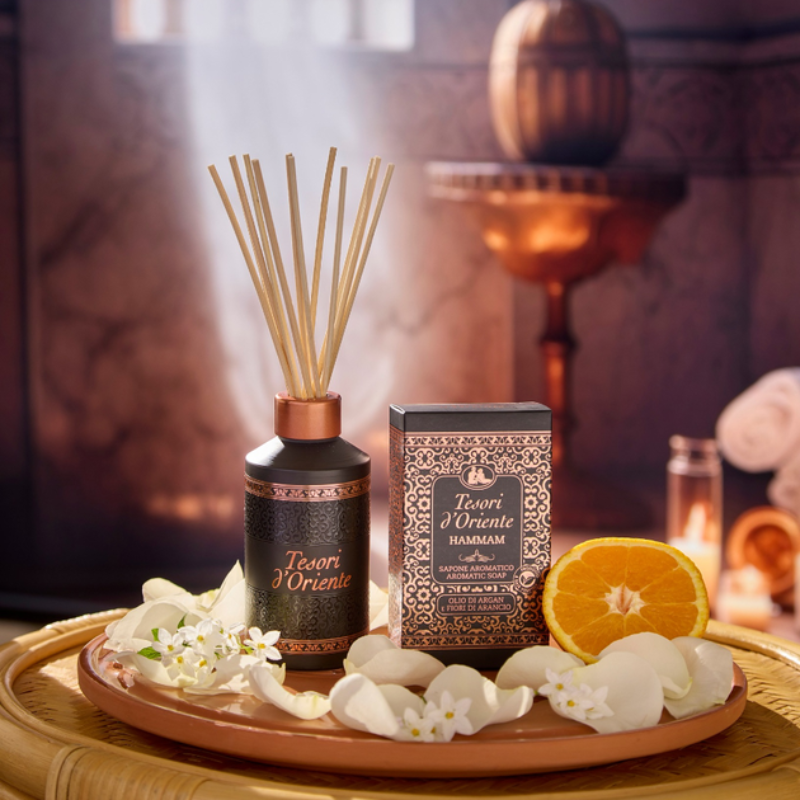 Tesori D'oriente Diffusore Di Profumo Ambiente Con Bastoncini Hammam 200ml