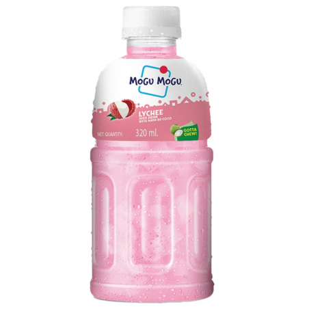 MOGU MOGU Bevanda al Gusto di Lychee con Pezzi di Nata di Coco 320 ml