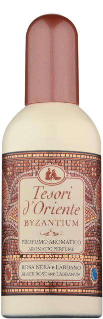 Tesori d'Oriente Profumo Aromatico Deodorante Byzantium Rosa Nera e Labdano 100 ml