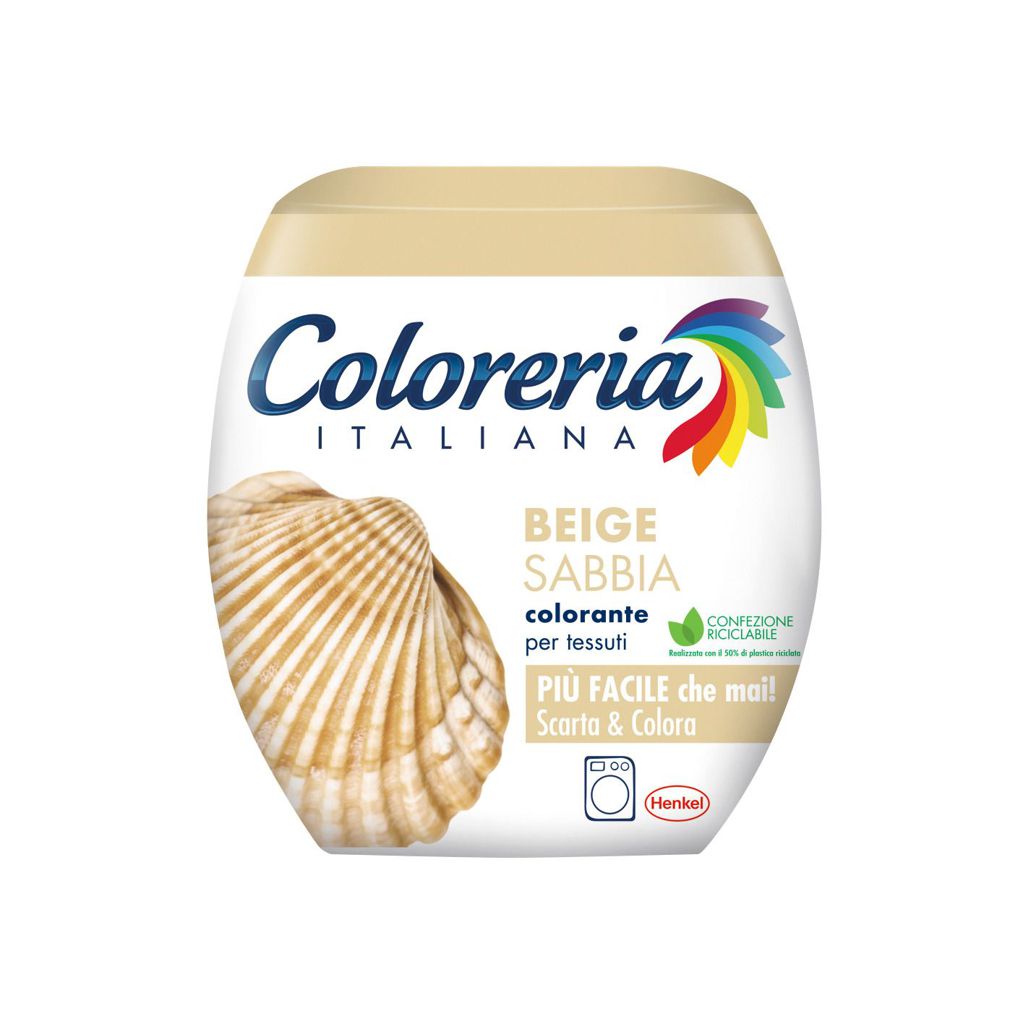 Coloreria Italiana Colorante Tessuti e Vestiti in Lavatrice Beige Sabbia 350g