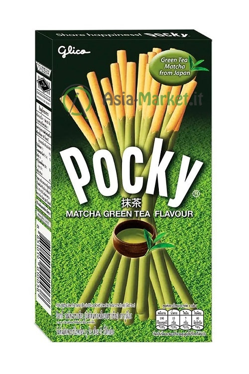 Pocky Matcha Green Tea, Biscotti al Tè Verde Matcha da 39g