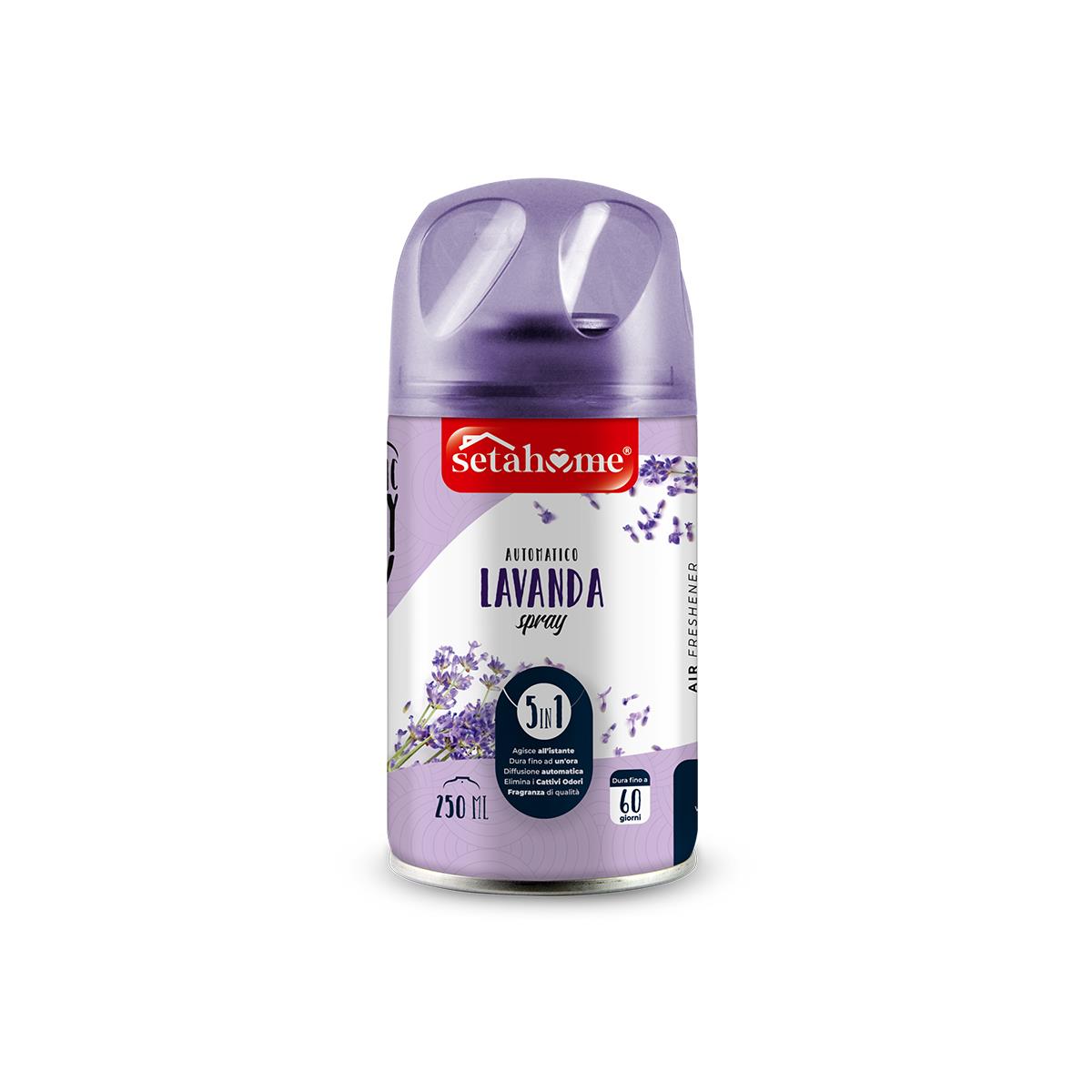 Setahome Deodorante Ambiente Spray Automatico Lavanda - 250ml Freschezza e Relax