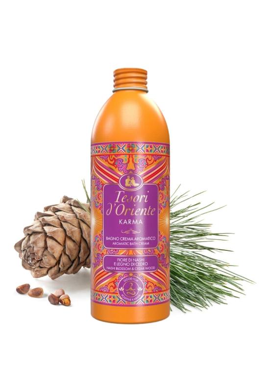 Tesori d'Oriente Bagno Crema Aromatico Karma Fiore di Nashi e Legno di Cedro 500ml